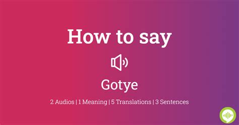 How to pronounce gotye .